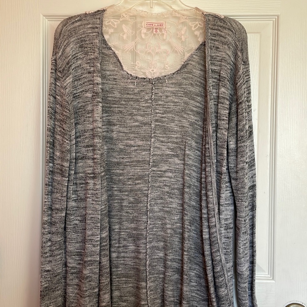 Cape Juby Gray Cardigan, size small